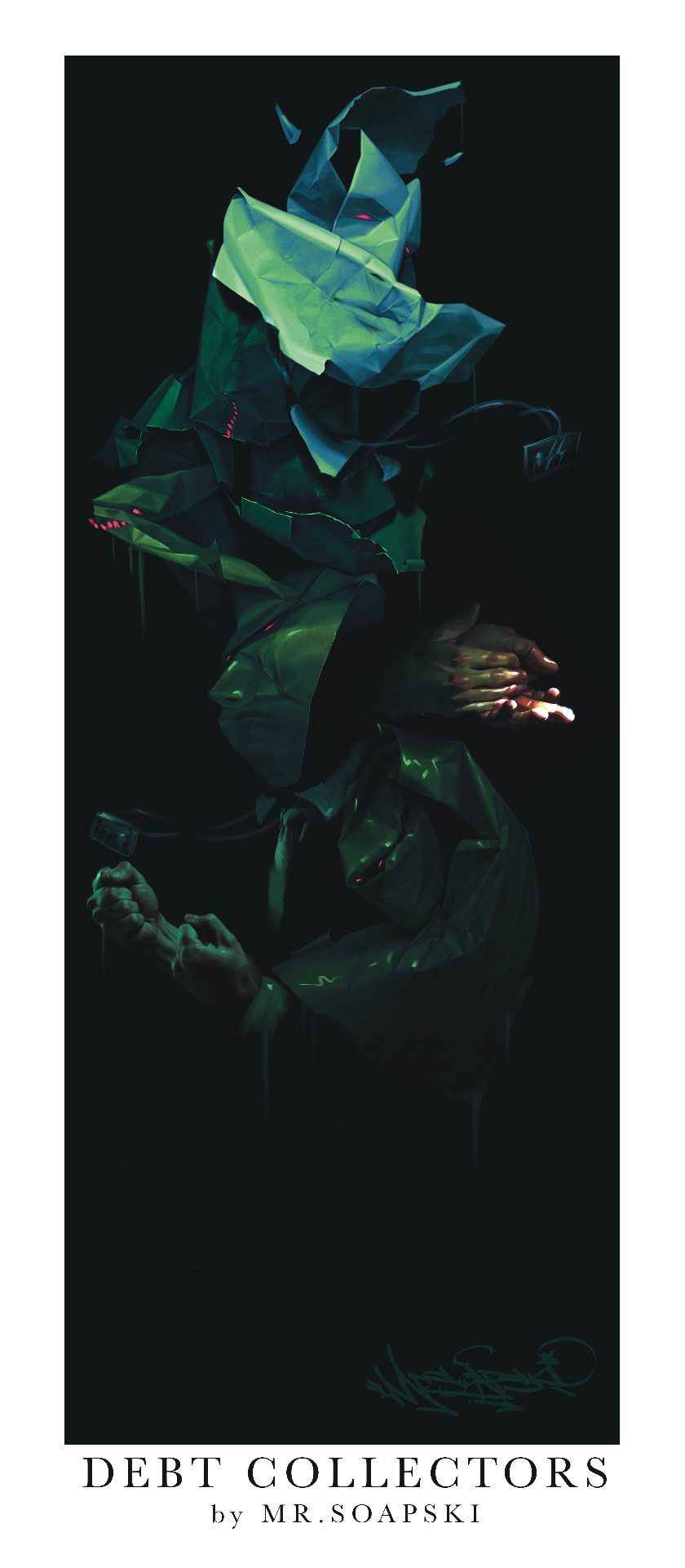 Debt Collectors (2026) — signed giclée print fine art print by Polish contemporary artist MR.SOAPSKI / Debt Collectors (2026) — sygnowany druk artystyczny giclée print, polski artysta współczesny MR.SOAPSKI