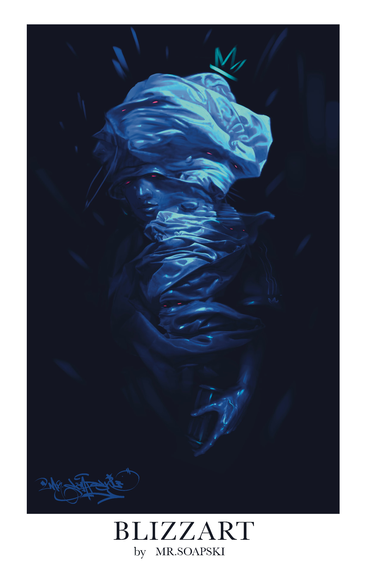 Blizzart (2025) — signed giclée print fine art print by Polish contemporary artist MR.SOAPSKI / Blizzart (2025) — sygnowany druk artystyczny giclée print, polski artysta współczesny MR.SOAPSKI